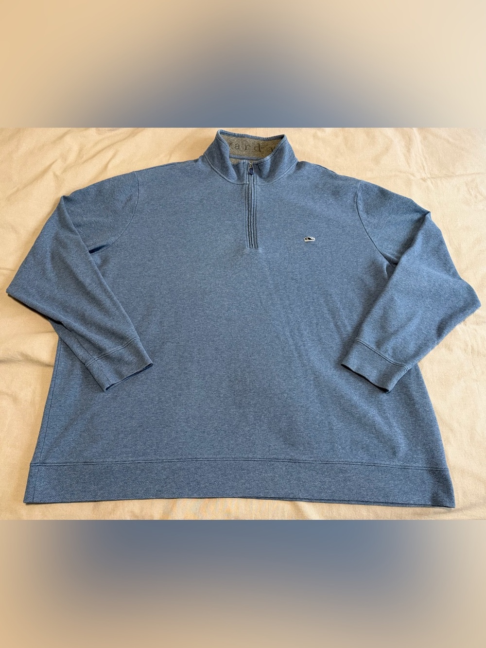 Vineyard Vines 1/4 Zip Sweatshirt Mens Big 4XB Blue Mock Neck Pullover